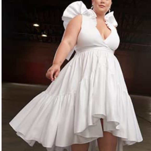 Making The Cut Dresses & Skirts - NWT Black Ruffle Twirl Dress w Flounce Plus Sz 2X Birthday Party Glam Statement